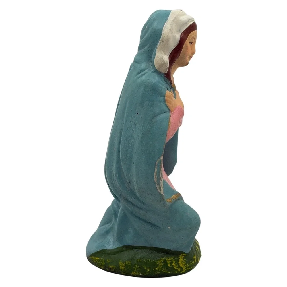 Vintage Mary Nativity Figurine Hand-Painted Religious Decor Christmas Holiday‎